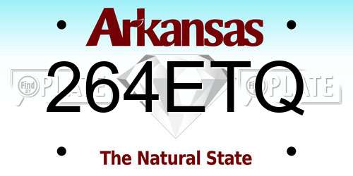 264ETQ Arkansas License Plate