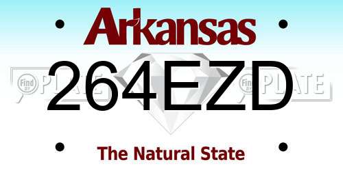 264EZD Arkansas License Plate