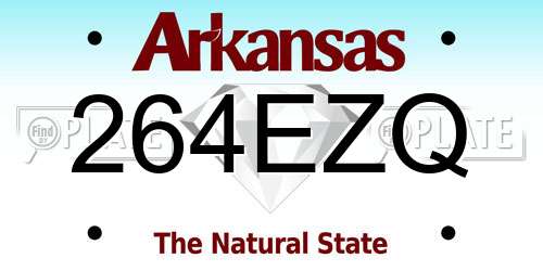 264EZQ Arkansas License Plate