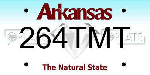 264TMT Arkansas License Plate