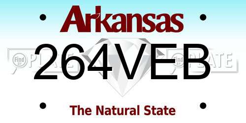 264VEB Arkansas License Plate