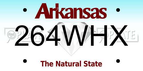 264WHX Arkansas License Plate
