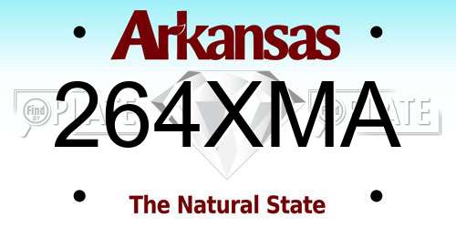 264XMA Arkansas License Plate