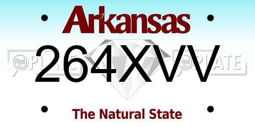 264XVV Arkansas License Plate