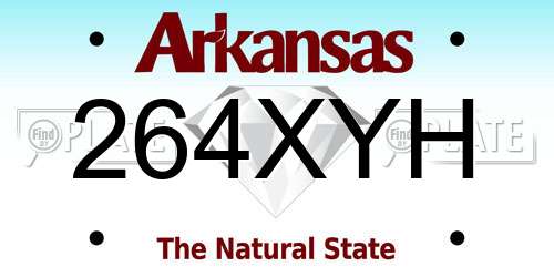 264XYH Arkansas License Plate