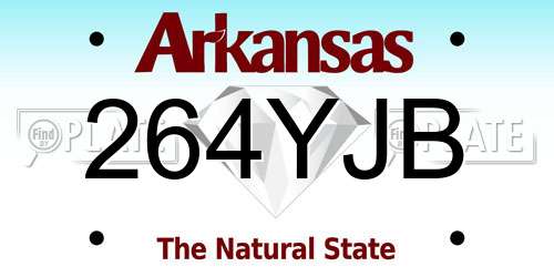 264YJB Arkansas License Plate