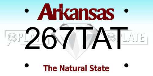 267TAT Arkansas License Plate
