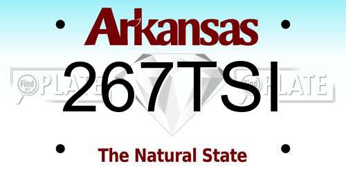 267TSI Arkansas License Plate