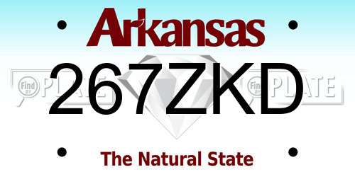 267ZKD Arkansas License Plate