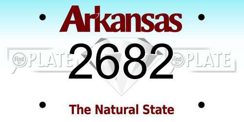 2682 Arkansas License Plate