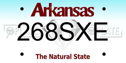 268SXE Arkansas License Plate