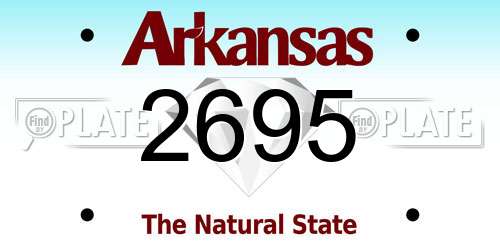 2695 Arkansas License Plate