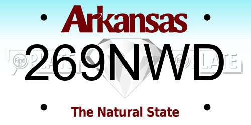 269NWD Arkansas License Plate