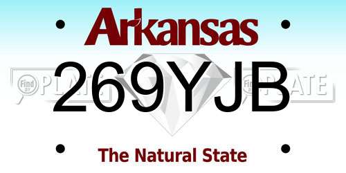 269YJB Arkansas License Plate