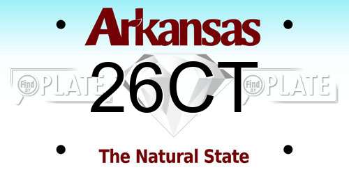 26CT Arkansas License Plate