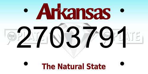 2703791 Arkansas License Plate