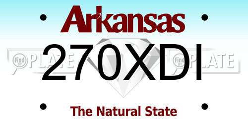 270XDI Arkansas License Plate