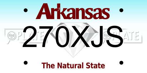 270XJS Arkansas License Plate