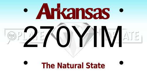 270YIM Arkansas License Plate