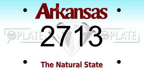 2713 Arkansas License Plate