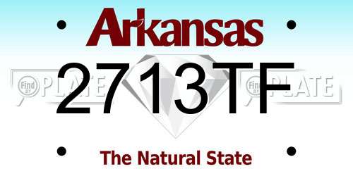 2713TF Arkansas License Plate
