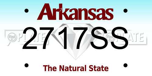 2717SS Arkansas License Plate