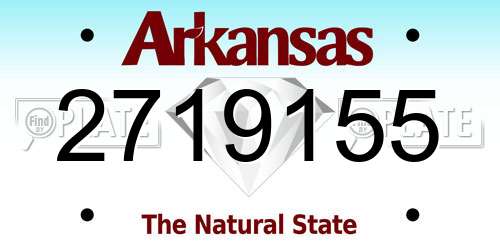 2719155 Arkansas License Plate