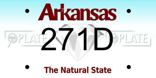 271D Arkansas License Plate