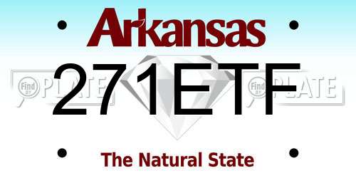 271ETF Arkansas License Plate