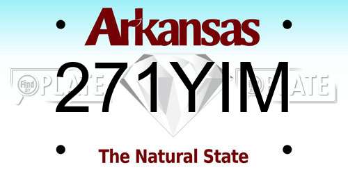 271YIM Arkansas License Plate