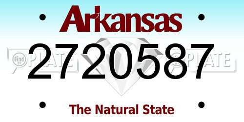 2720587 Arkansas License Plate