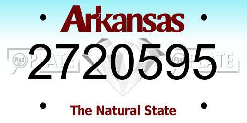 2720595 Arkansas License Plate