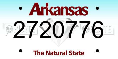 2720776 Arkansas License Plate