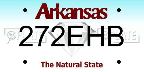 272EHB Arkansas License Plate