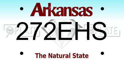 272EHS Arkansas License Plate
