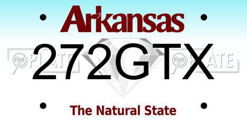 272GTX Arkansas License Plate