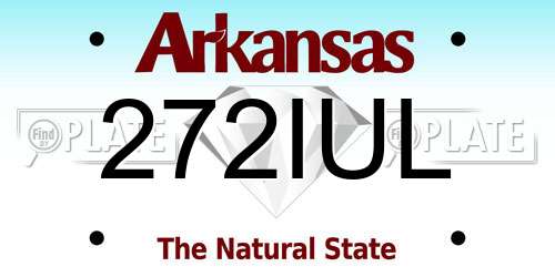 272IUL Arkansas License Plate