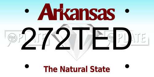 272TED Arkansas License Plate