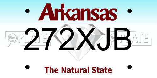272XJB Arkansas License Plate