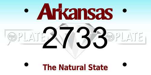 2733 Arkansas License Plate