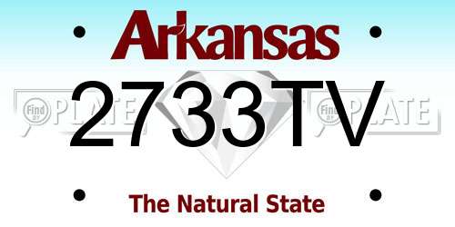 2733TV Arkansas License Plate
