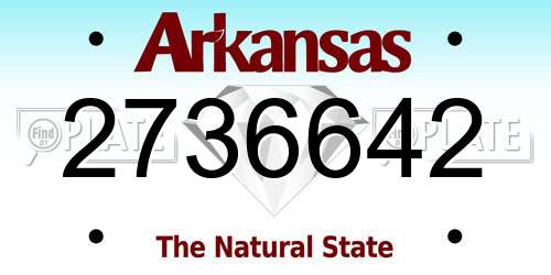 2736642 Arkansas License Plate
