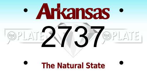 2737 Arkansas License Plate