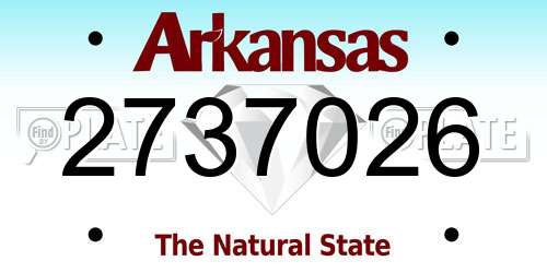 2737026 Arkansas License Plate