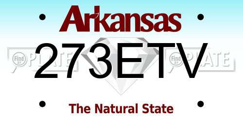 273ETV Arkansas License Plate
