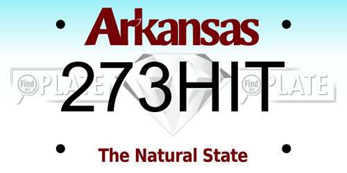 273HIT Arkansas License Plate