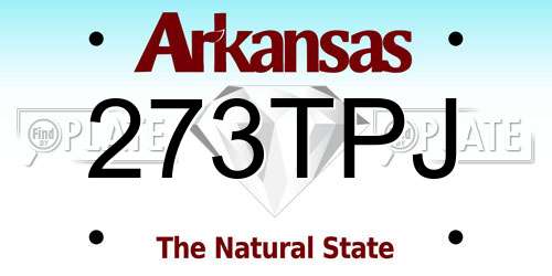 273TPJ Arkansas License Plate