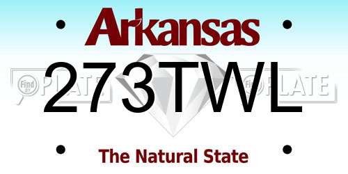 273TWL Arkansas License Plate