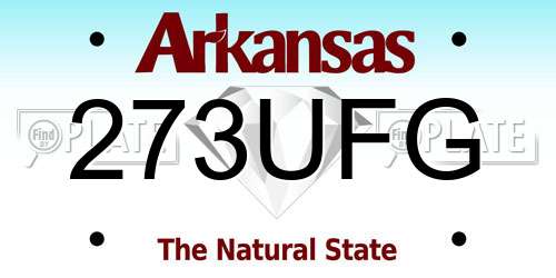 273UFG Arkansas License Plate