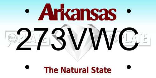 273VWC Arkansas License Plate
